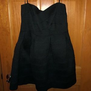 Black Mini Strapless Dress